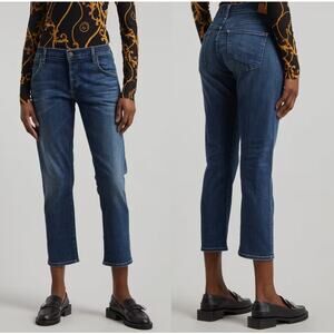 Citizens Of Humanity Emerson Slim Boyfriend Jeans Size 28 Blue Crop Stretch